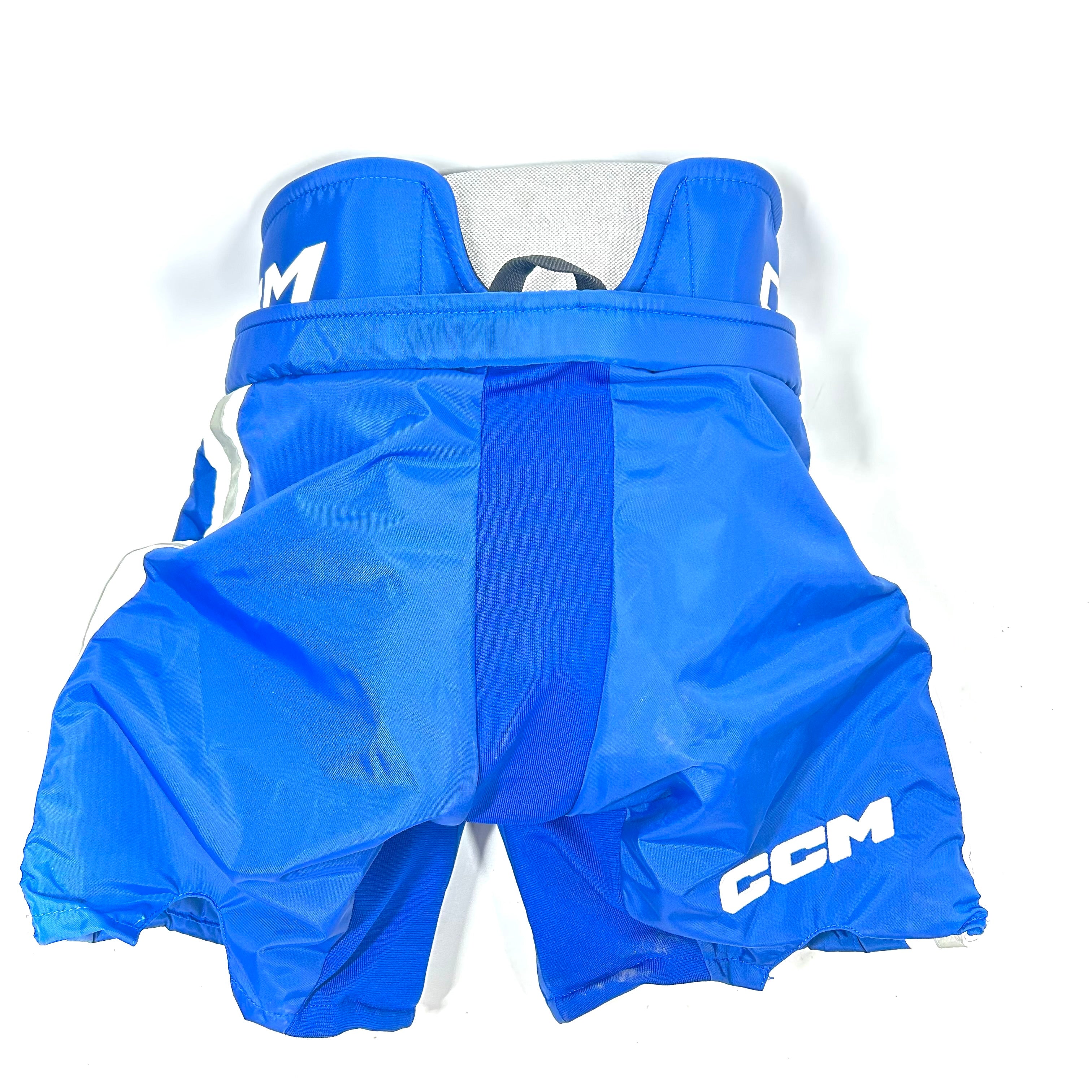 CCM HPG12A - Pantalon de gardien de but de hockey CHL Pro Stock (bleu/blanc/gris)